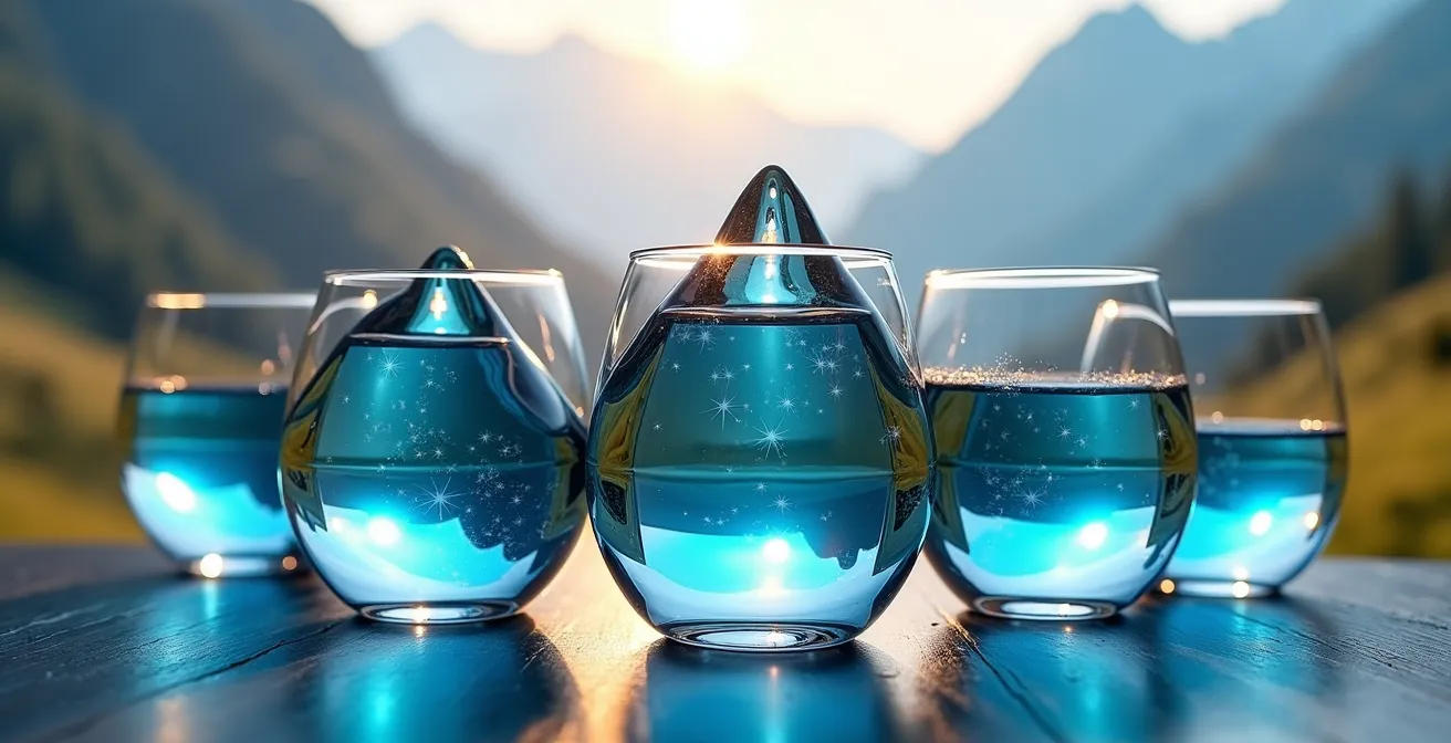 Vue aérienne comparative des lacs alpins avec leurs restaurants étoilés